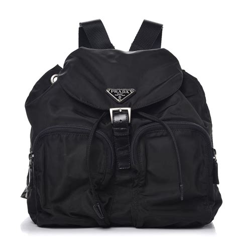 prada black nylon leather handbag|prada tessuto nylon backpack.